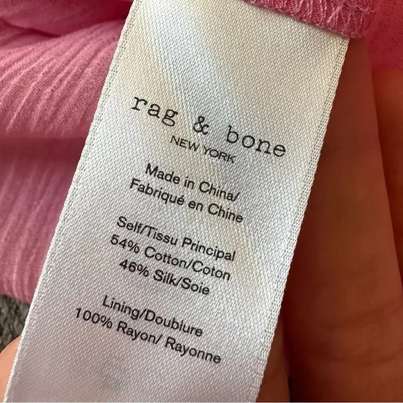 rag & bone Pink Melody Maxi Silk Blend Dress Small - Picture 8 of 9